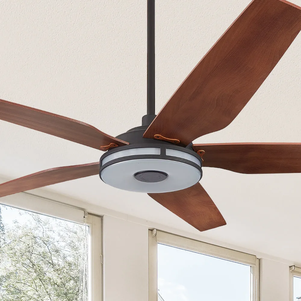 Explorer Smart Fan with LED Light and Remote Outdoor/Indoor 52 inch