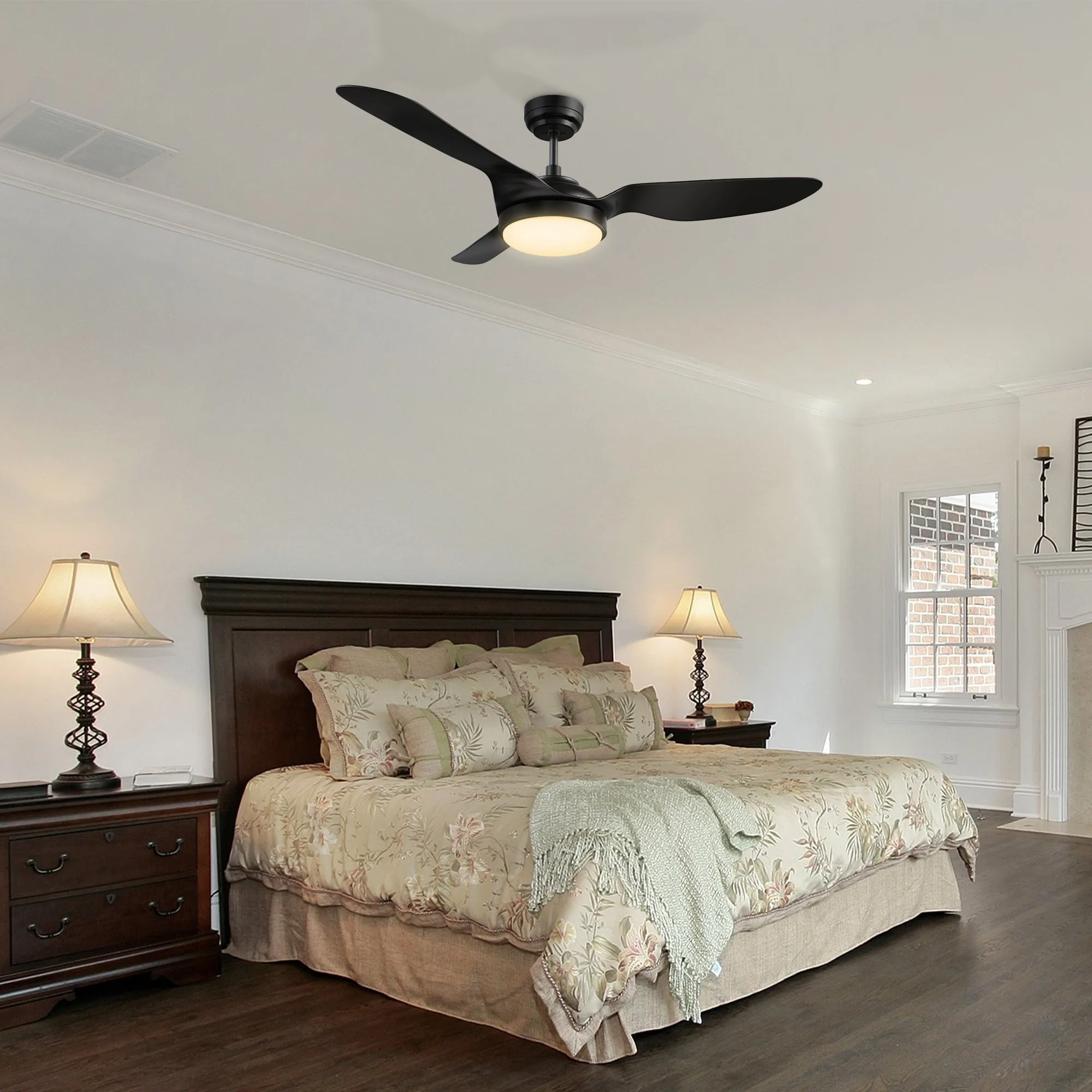 Falkirk 52 inch Modern Smart Ceiling Fan with LED Light And Remote