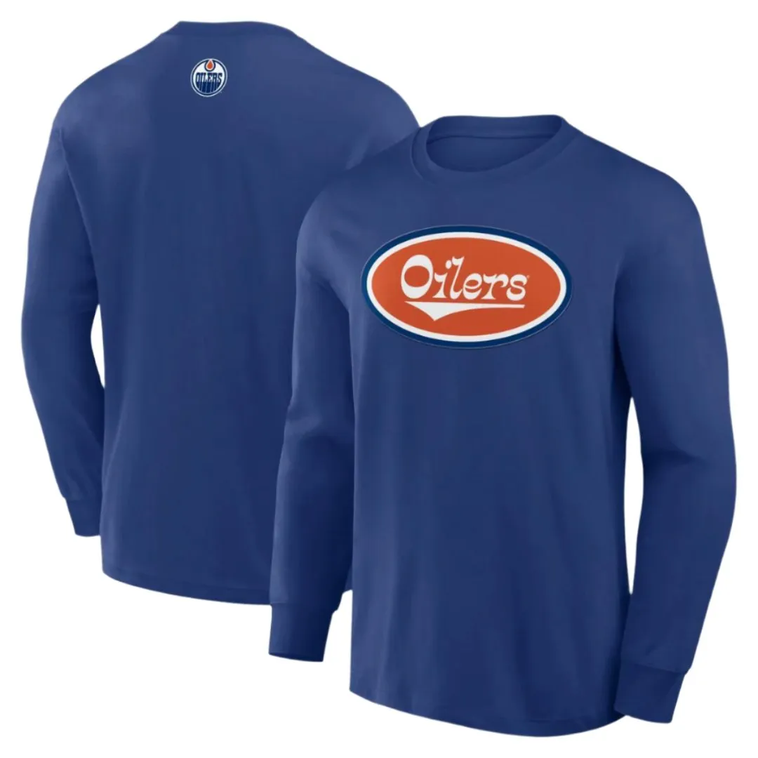 Fanatics Men's NHL Edmonton Oilers 2024 Rewind Heavyweight Long Sleeve Shirt