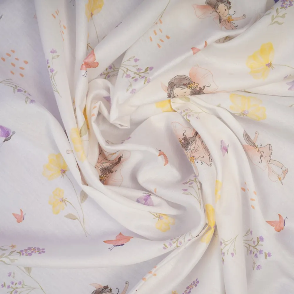 Fancy Fluff Organic Cot Bedsheet- Pixie Dust