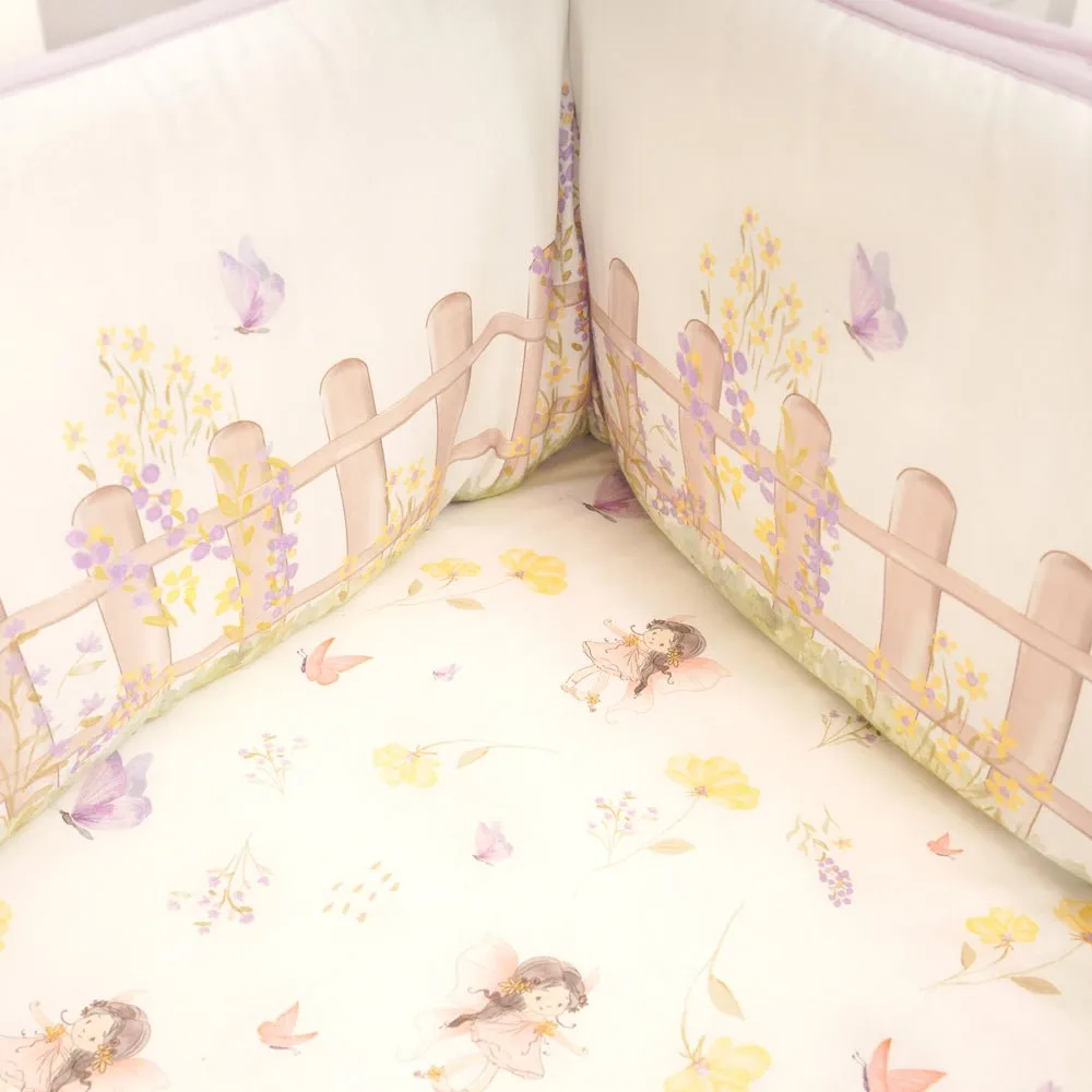 Fancy Fluff Organic Cot Bedsheet- Pixie Dust