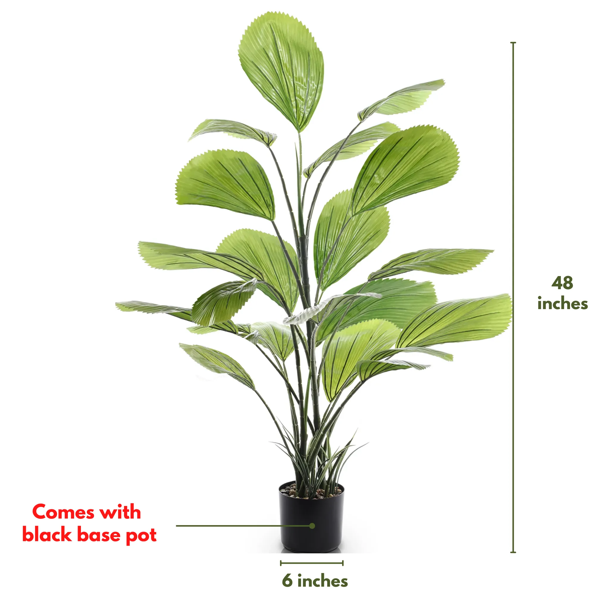 Faux Fan Fiddle Fig Tree 4 Feet