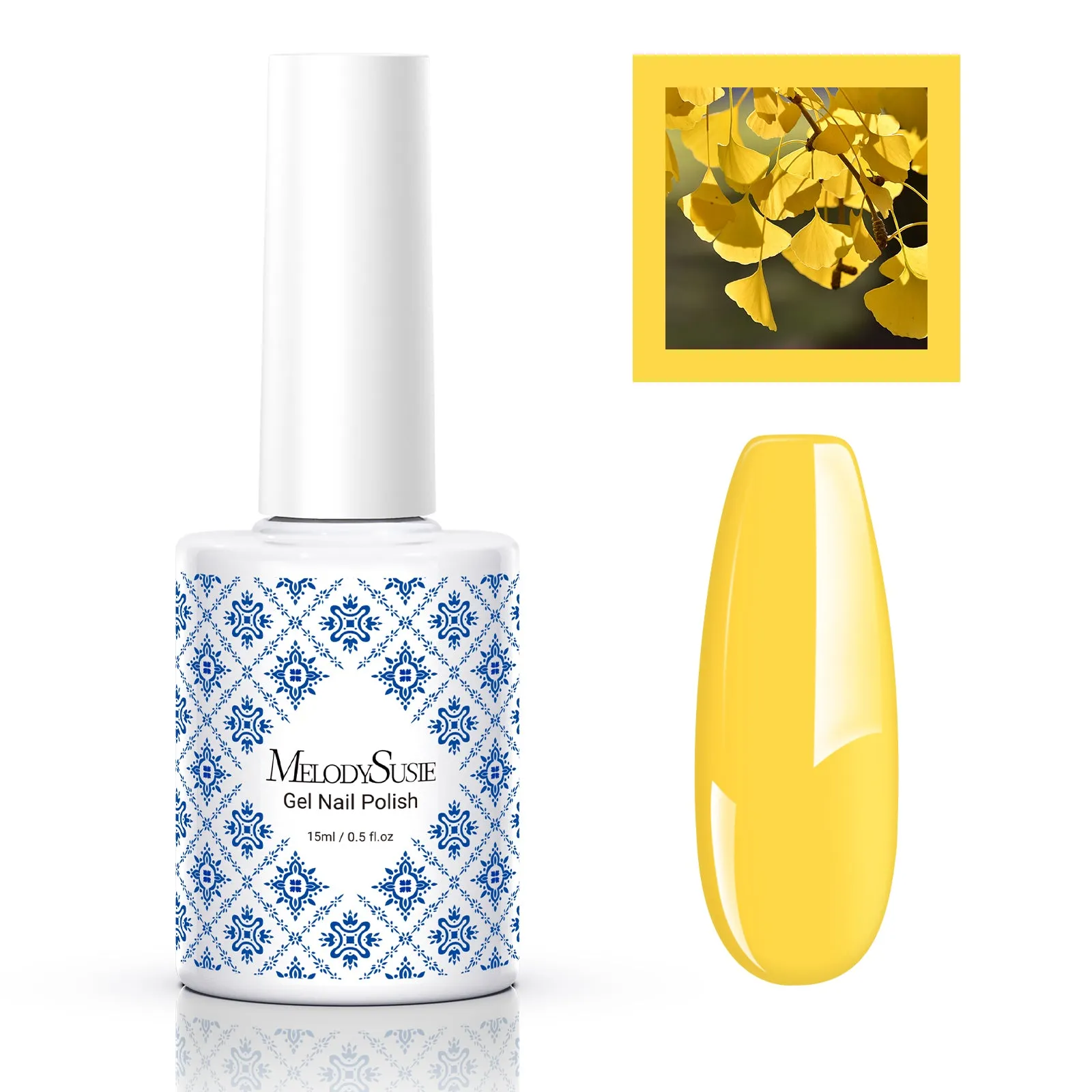 Fleurwee Gel Nail Polish Plant-based 0.5 fl oz/15ml - P35 Ginkgo Yellow