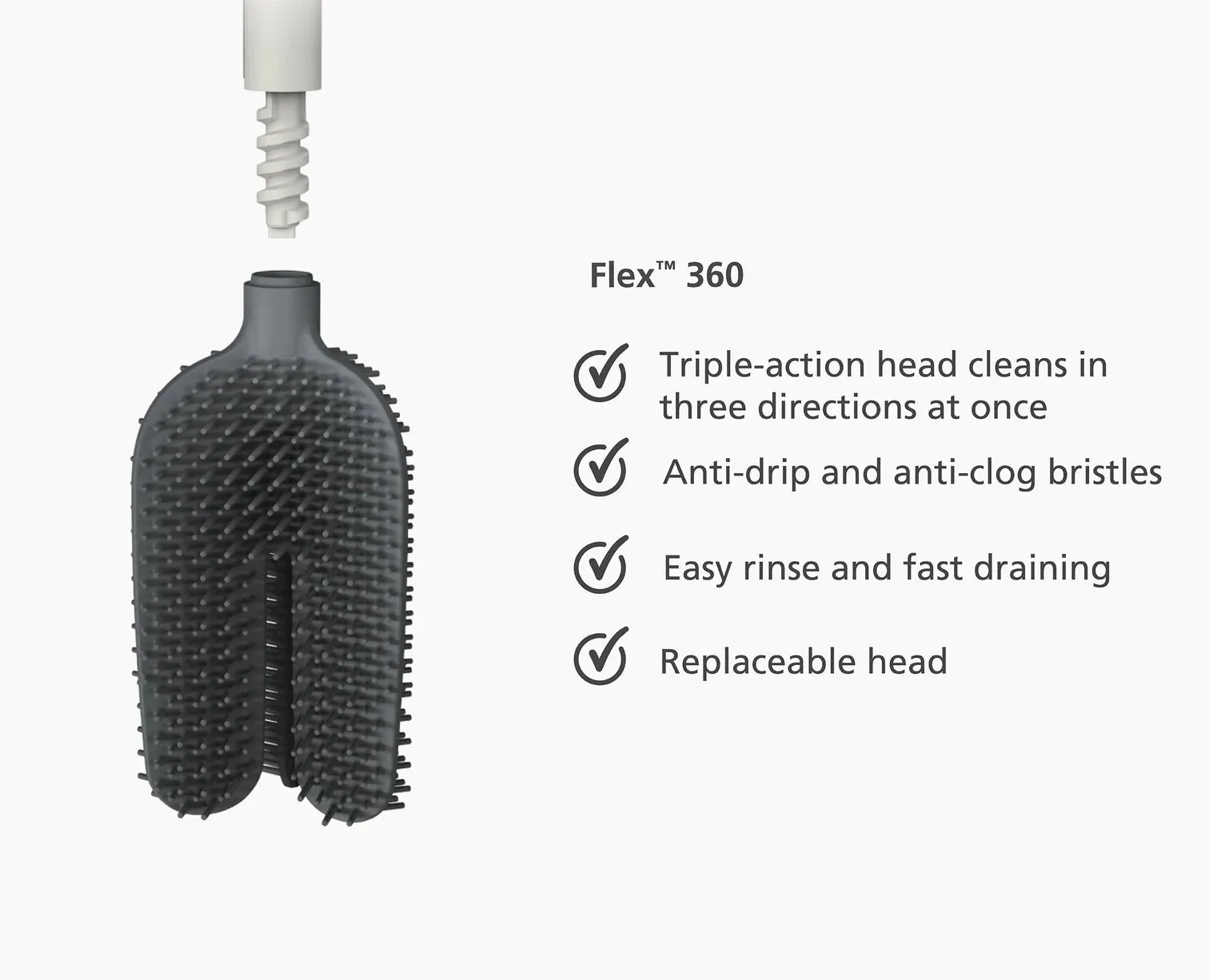 Flex™ 360 Matt Black Toilet Brush