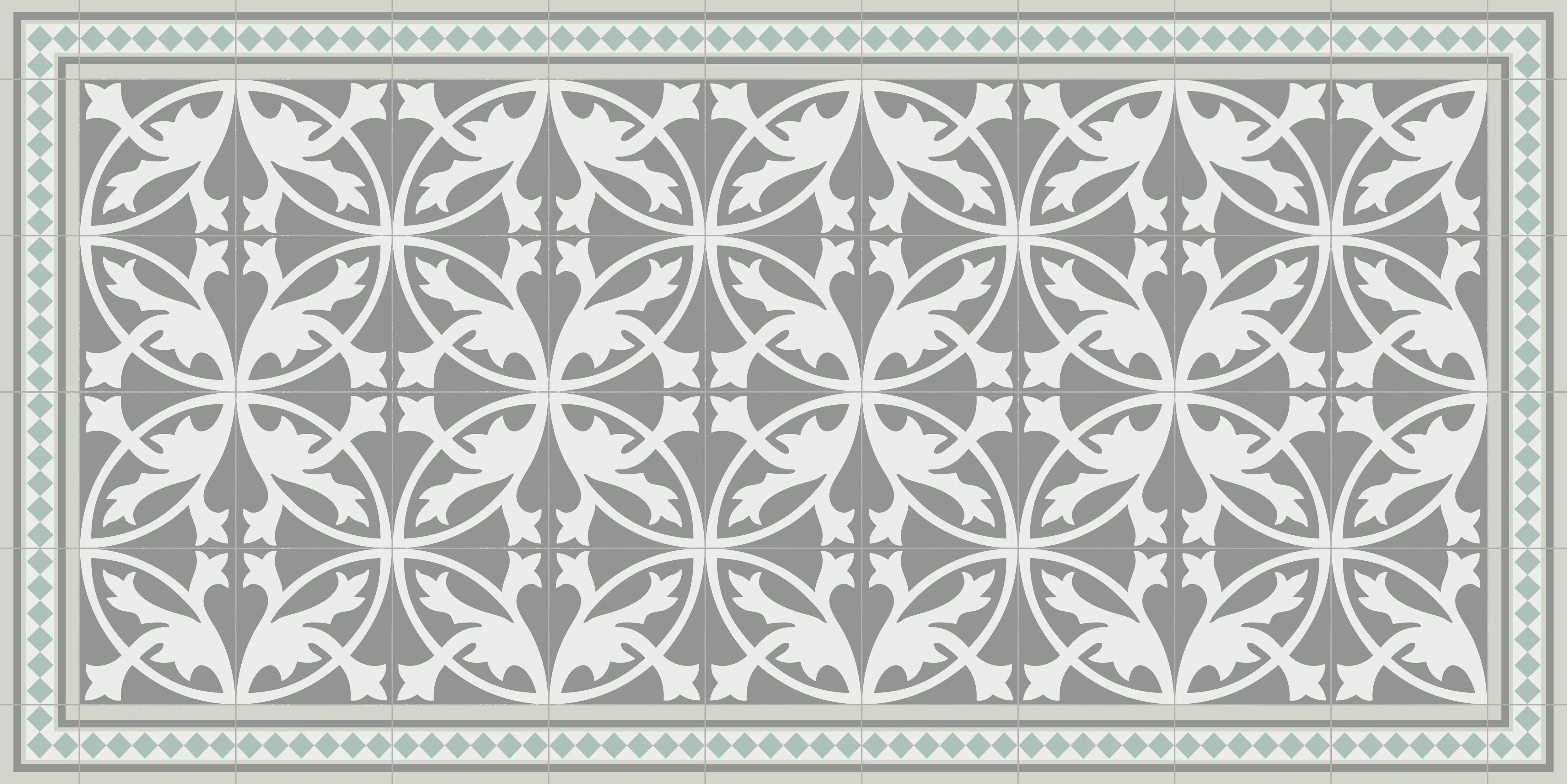 Floor Mat - Tile Green - Various Sizes