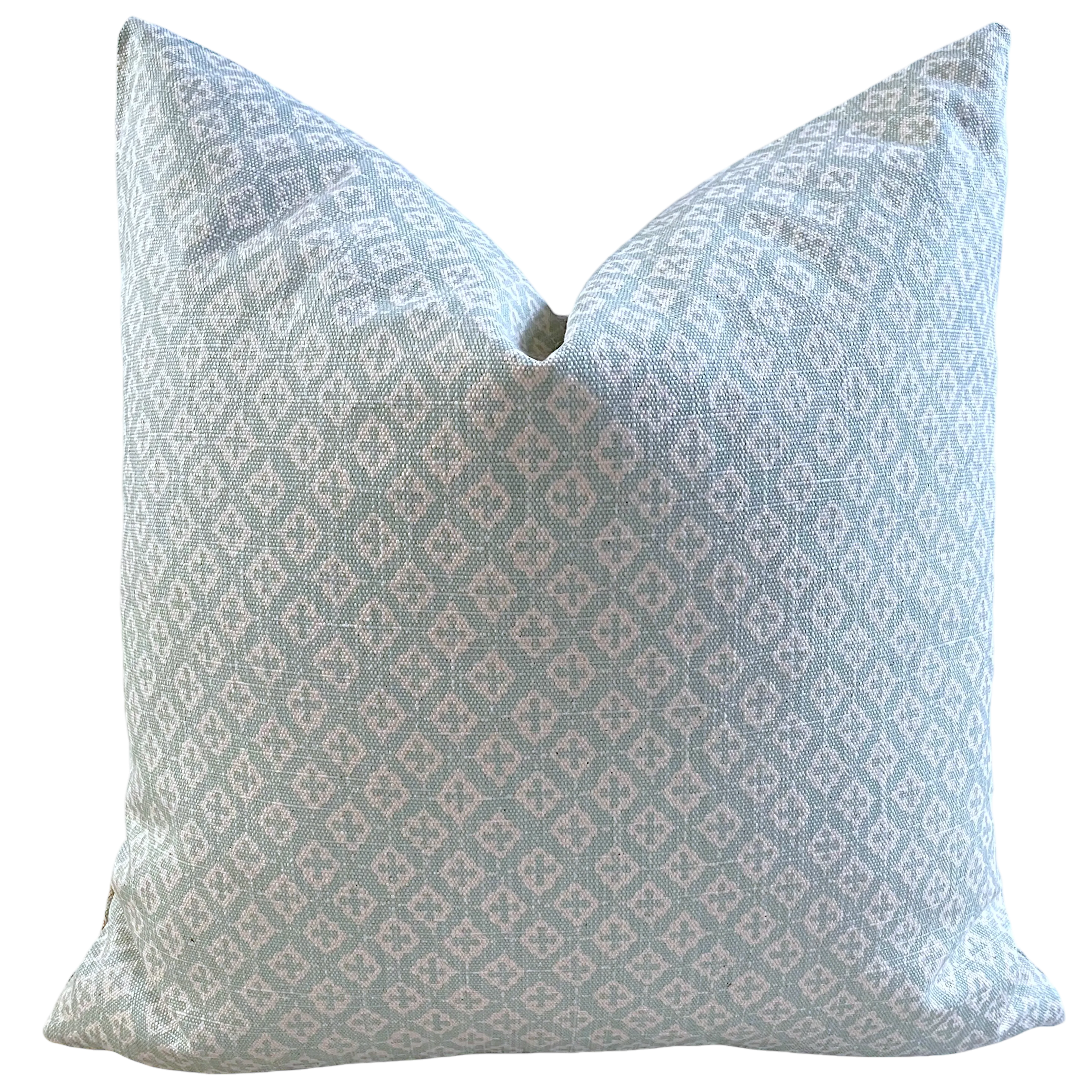 Florentia: Haint Blue Mix and Match Decorative Pillow Covers / Light Blue Green Pillow Cover