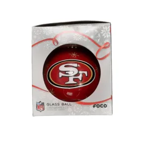 FOCO NFL San Francisco 49ers Glass Ball Ornament