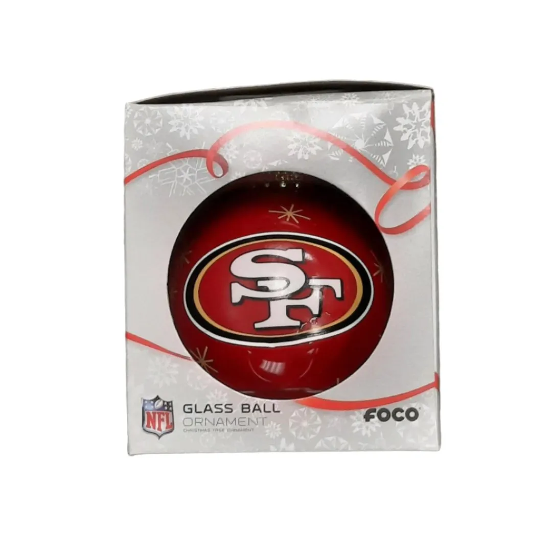 FOCO NFL San Francisco 49ers Glass Ball Ornament