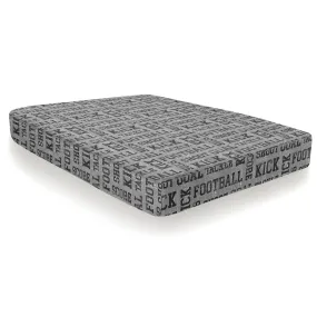 Football 25cm Fitted Bed Sheet by Bedlam in Grey