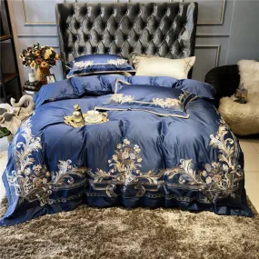 Four-piece Home Textile High-end Embroidery Bedspread Set