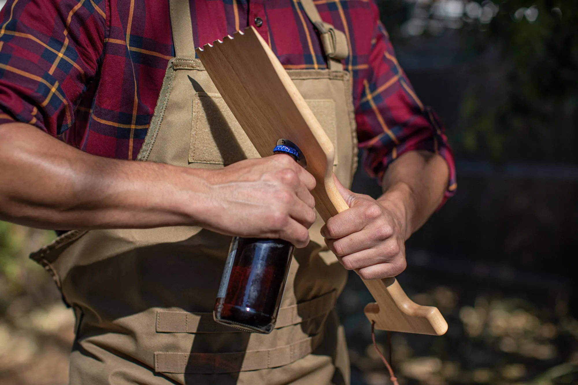 Georgia Tech Yellow Jackets - Hardwood BBQ Grill Scraper with Bottle Opener