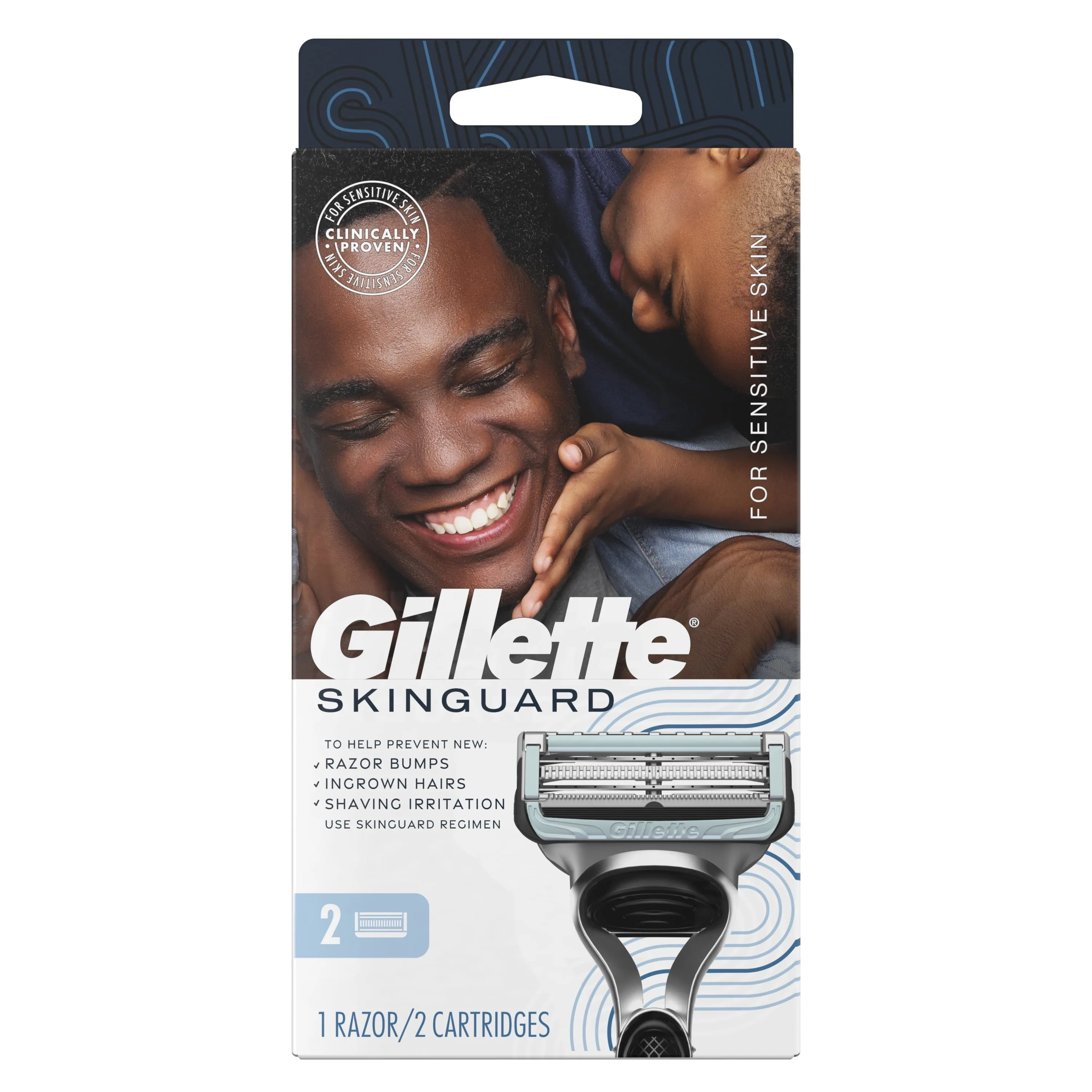 Gillette SkinGuard Men's Razor Handle and 2 Blade Refills