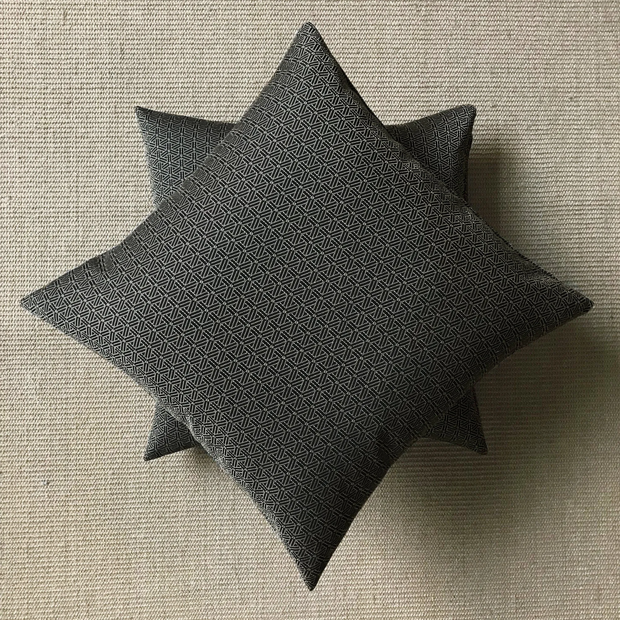 Gray Modern Geometric Throw Pillow Cover 24x24