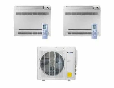 GREE Multi  Ultra Series 36,000 BTU 2-Zone Mini Floor Console 18K 18K Ductless Mini-Split System