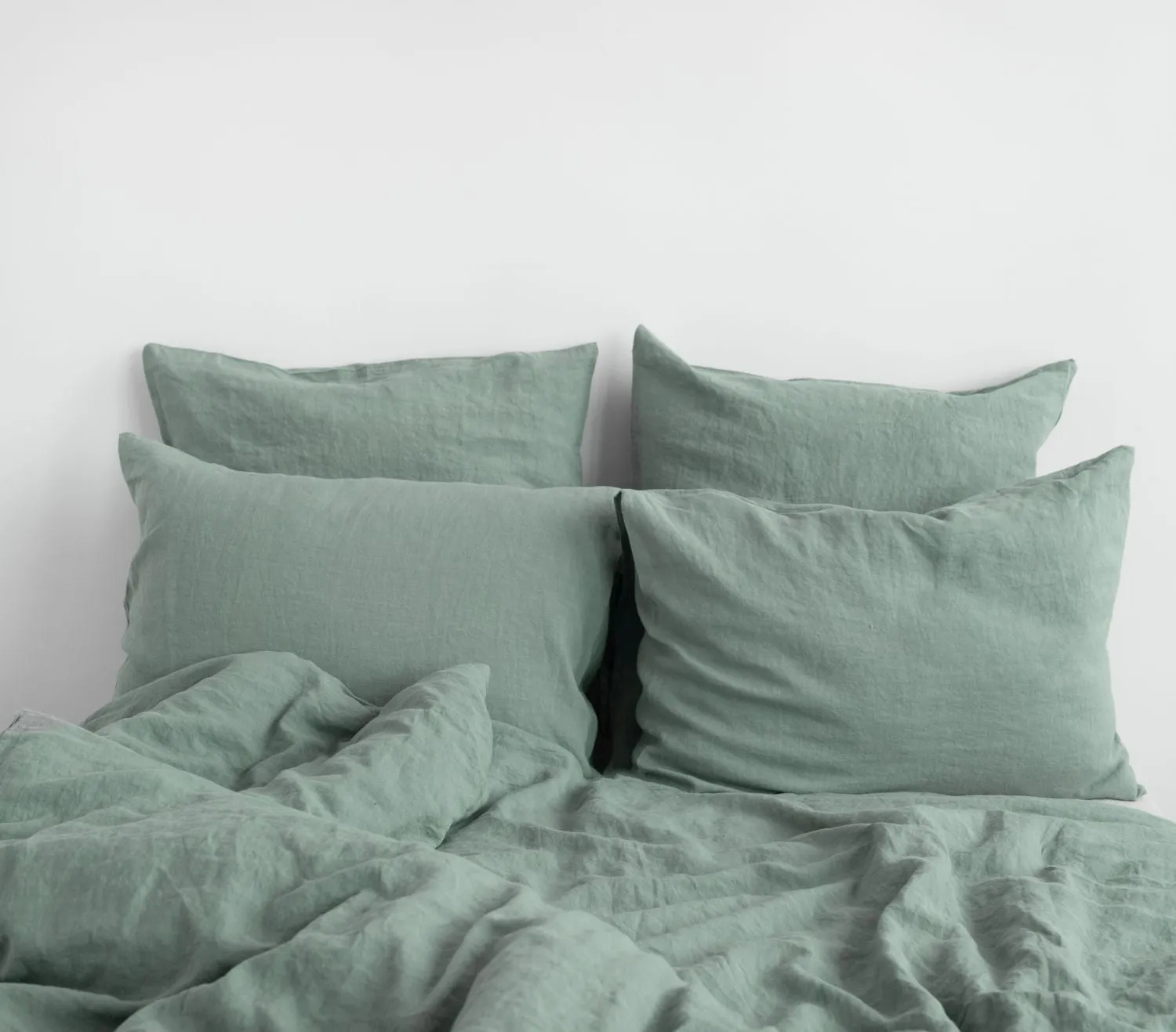 Green Milieu Linen Duvet Cover Set