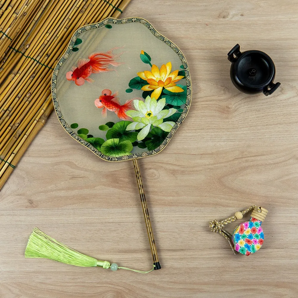 Guqü Tuanshan 古典团扇 Transparent Silk Various Embroidered Round Fans