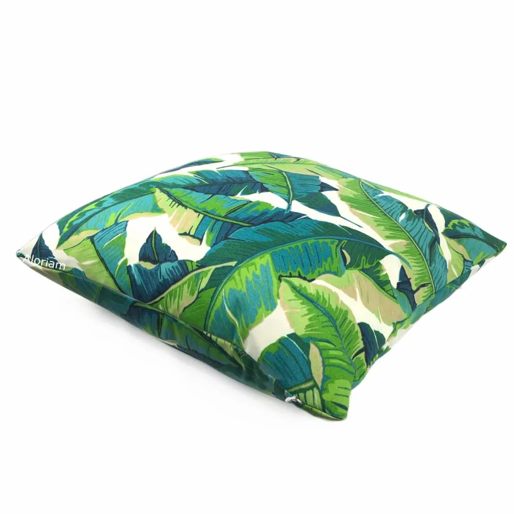 Hanalei Tropical Leaf Print Indoor Outdoor Pillow Cover