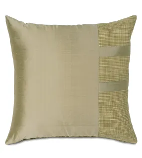 Haze Green Silk Throw Pillow Cover 18x18