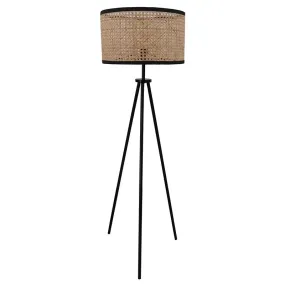 Hemp Rattan Tripod Floor Lamp Light