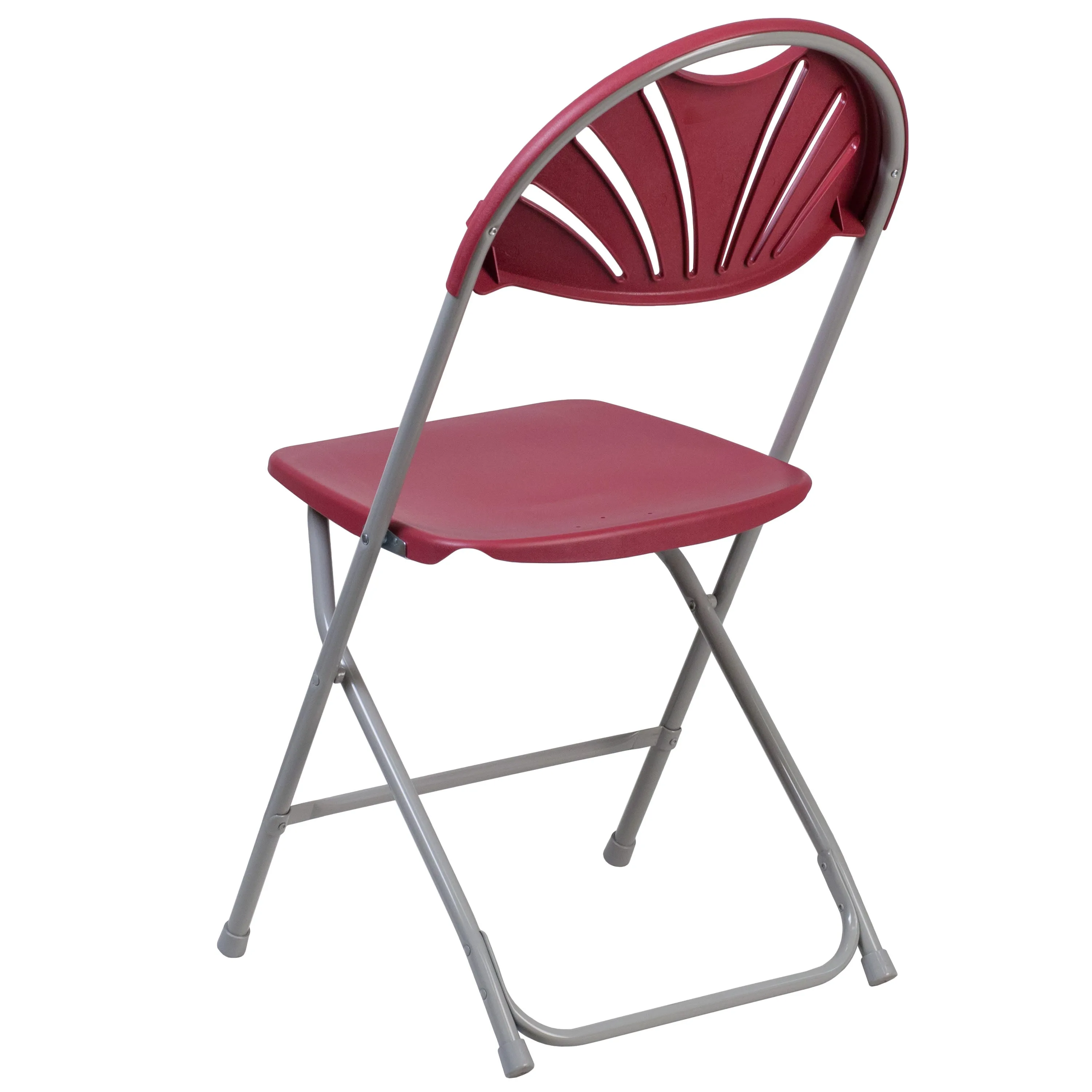 HERCULES Series 650 lb. Capacity Plastic Fan Back Folding Chair