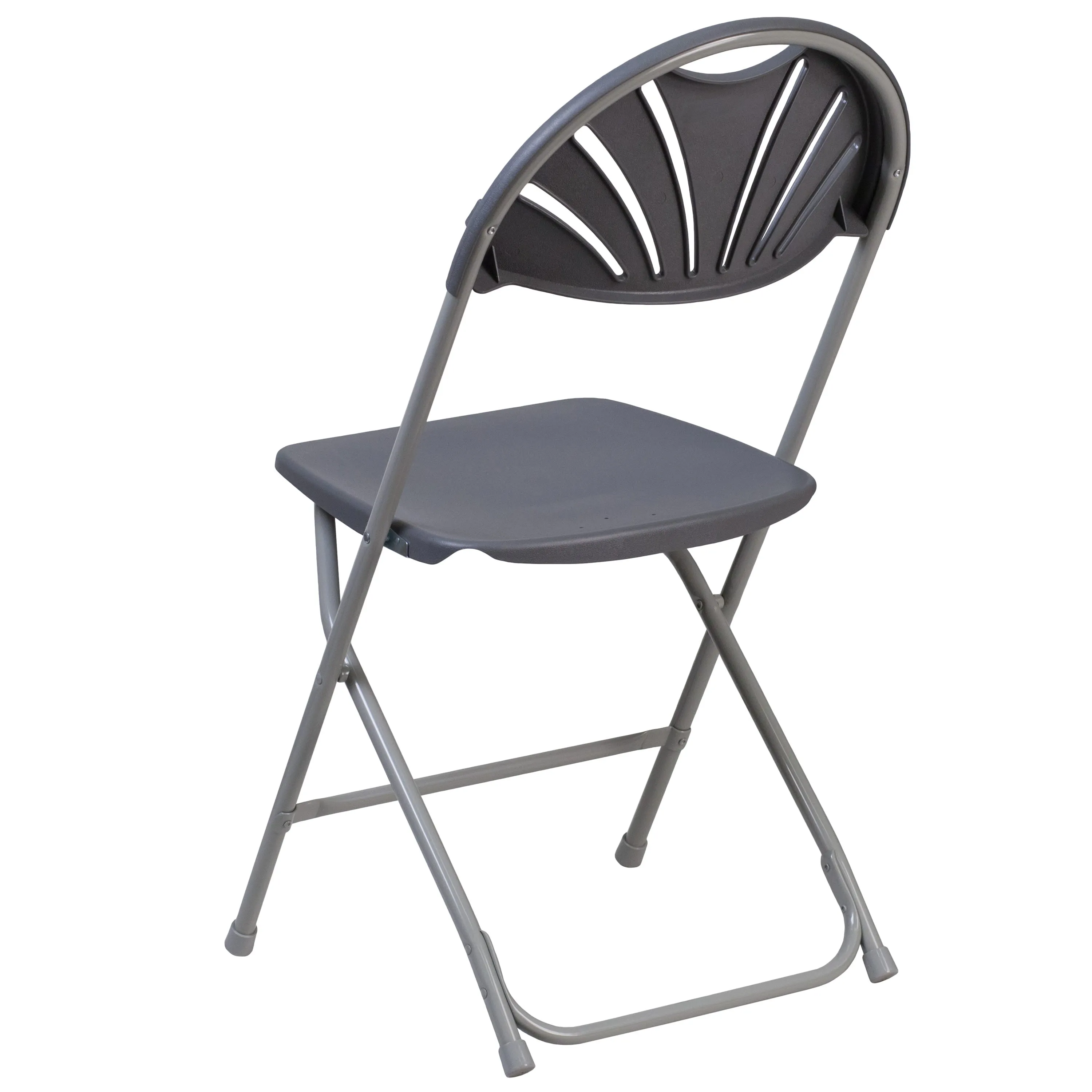 HERCULES Series 650 lb. Capacity Plastic Fan Back Folding Chair