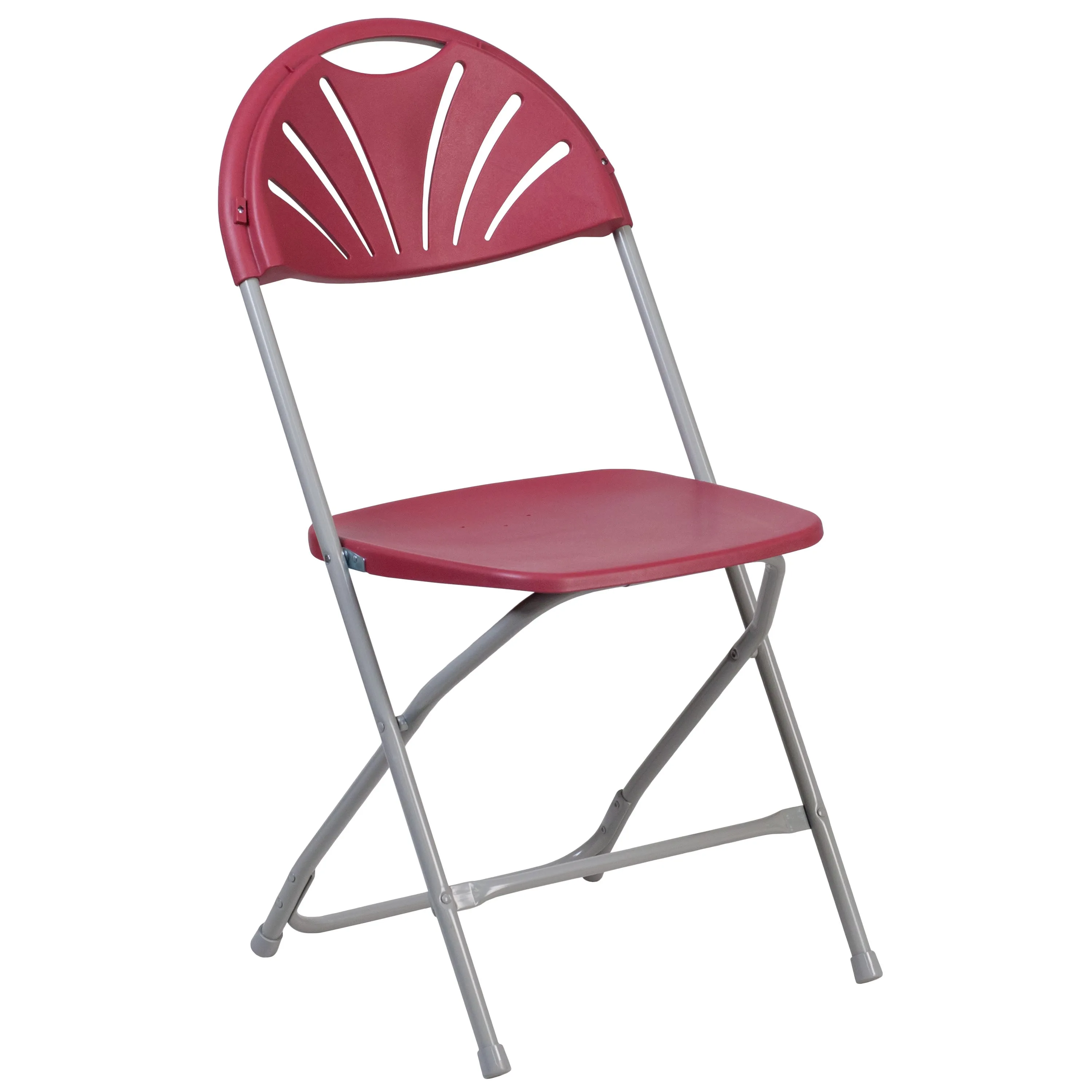 HERCULES Series 650 lb. Capacity Plastic Fan Back Folding Chair