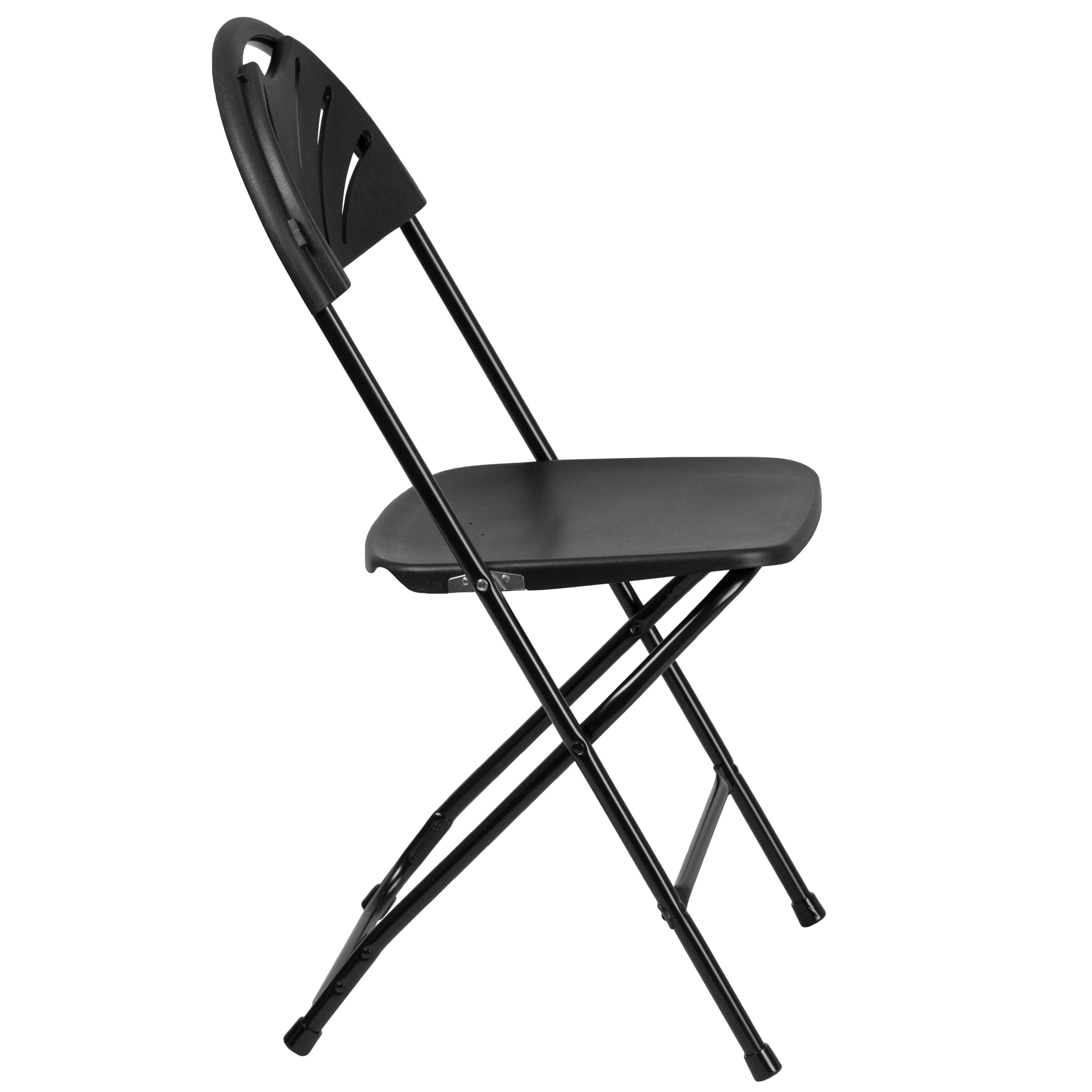 HERCULES Series 650 lb. Capacity Plastic Fan Back Folding Chair