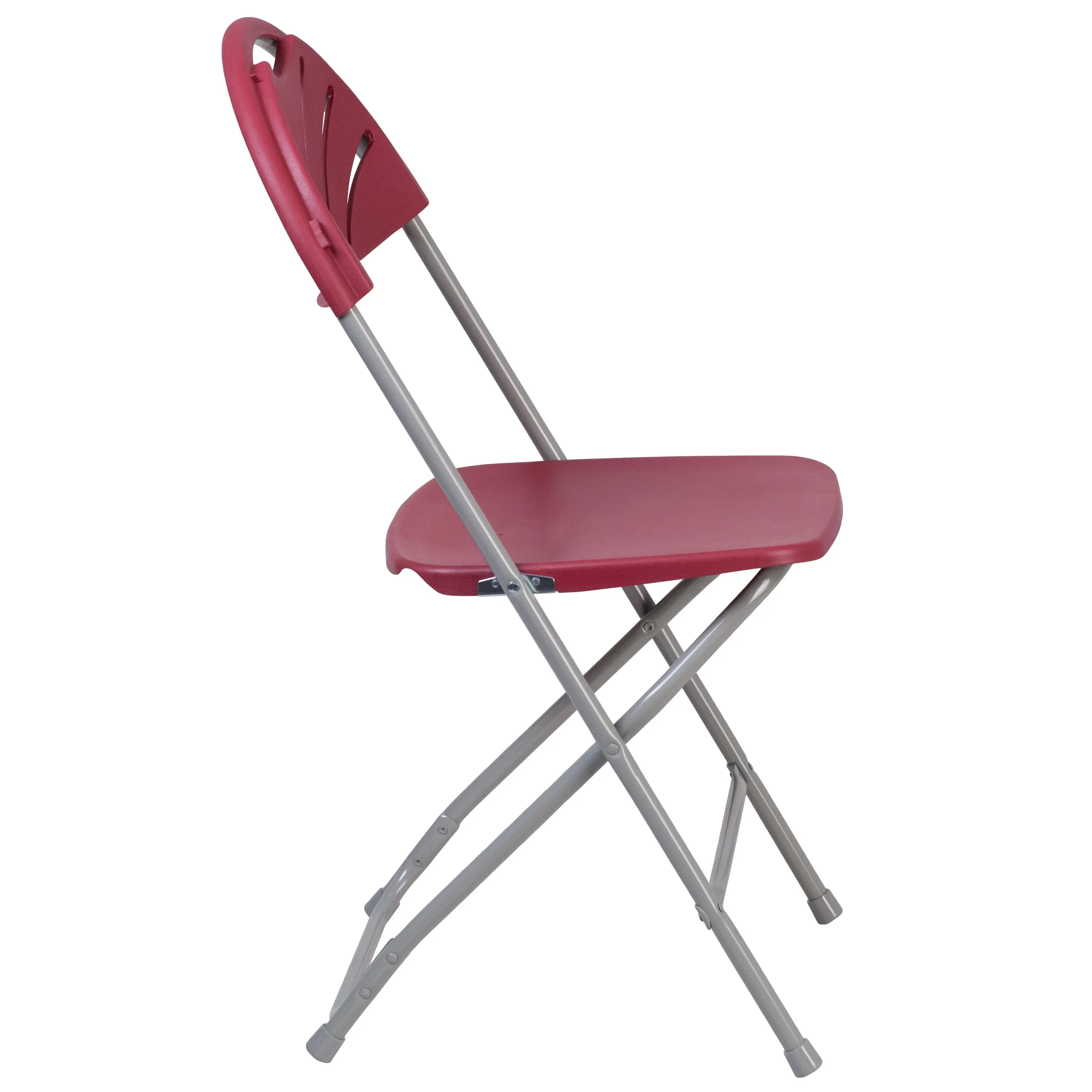 HERCULES Series 650 lb. Capacity Plastic Fan Back Folding Chair