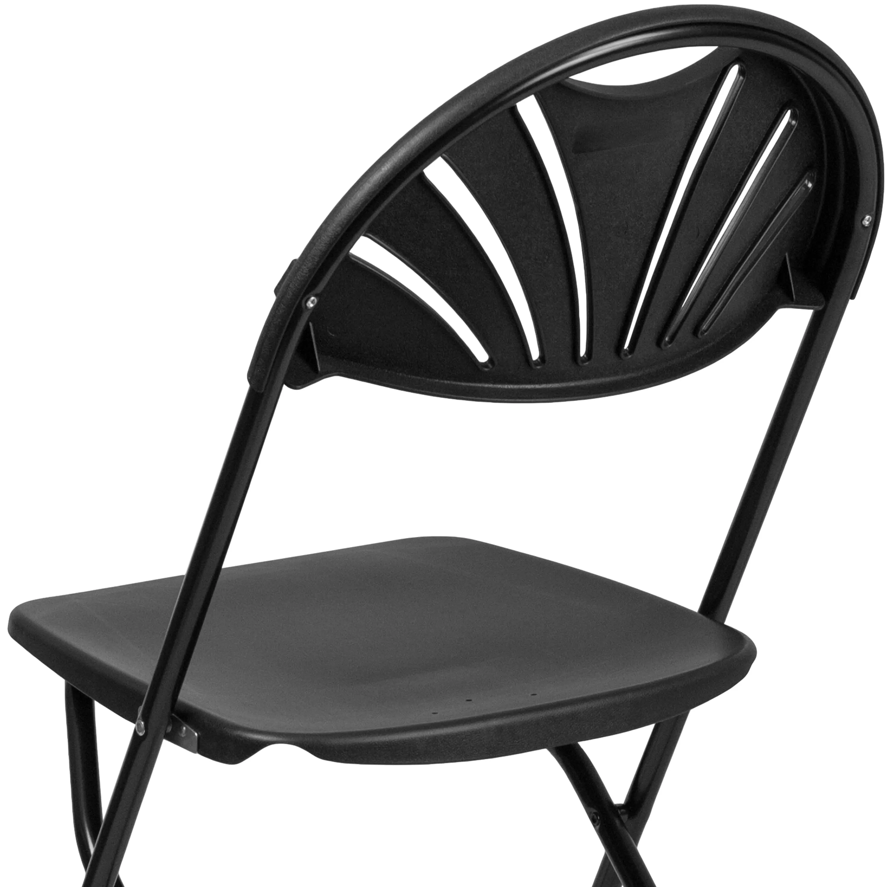 HERCULES Series 650 lb. Capacity Plastic Fan Back Folding Chair