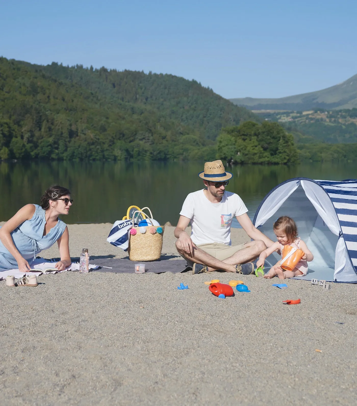 High Protection Anti-UV SPF 50  Tent for Baby - Marinière