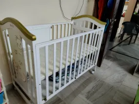 HUNY HUNY Crib 12 In 1 Rocking Cot , Dimensions: 123×66×100 cm