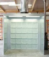 Industrial Open Face Paint Booth 14' Wide x 9' High x 8' Deep I.D. (TF1498 Series)