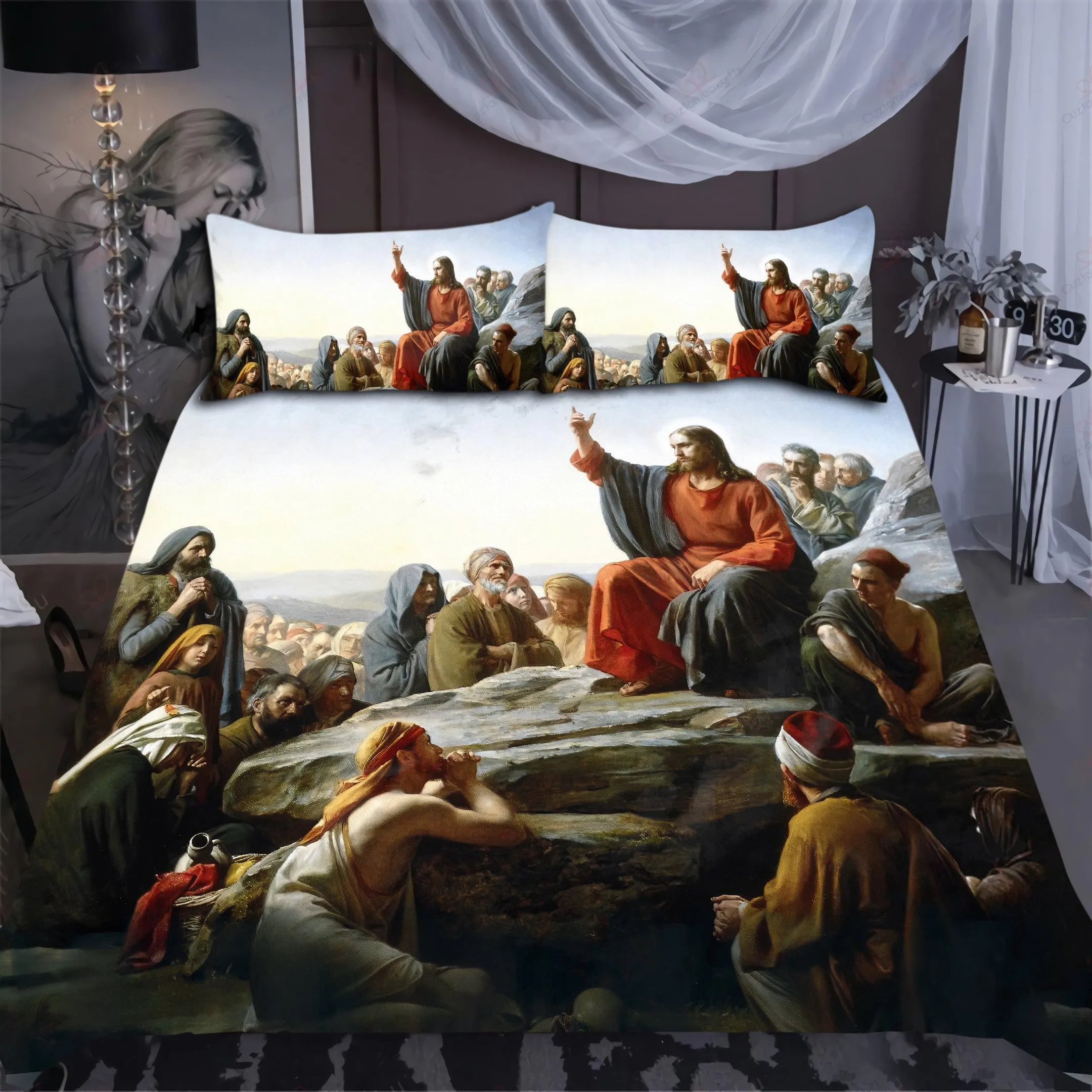 Jesus Preached The Gospel Jesus Bedding Set - Christian Bedding Sets