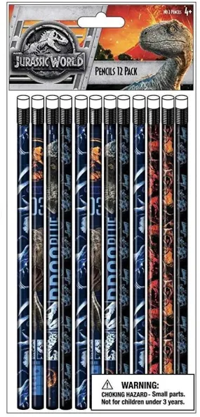 Jurassic World 12 Pack Pencils - Jurassic World Wooden Pencils 12pcs