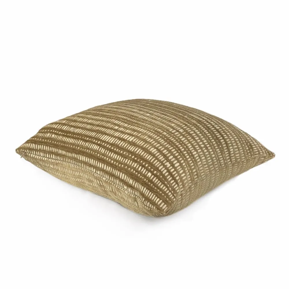 Klondike Brown Beige Chenille Pillow Cover (Fabric by the Yard available)