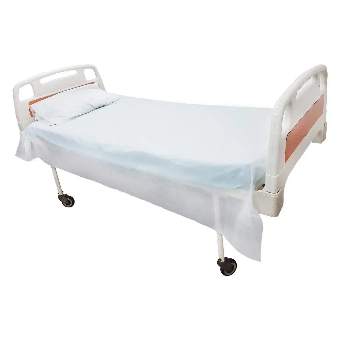 KUDIZE Disposable Non-Woven Bed Sheet for Hospital; Hotel; Spa and Beauty Parlor (White; 42 * 84 Inch/105 * 210 cm) (Pack of 100)