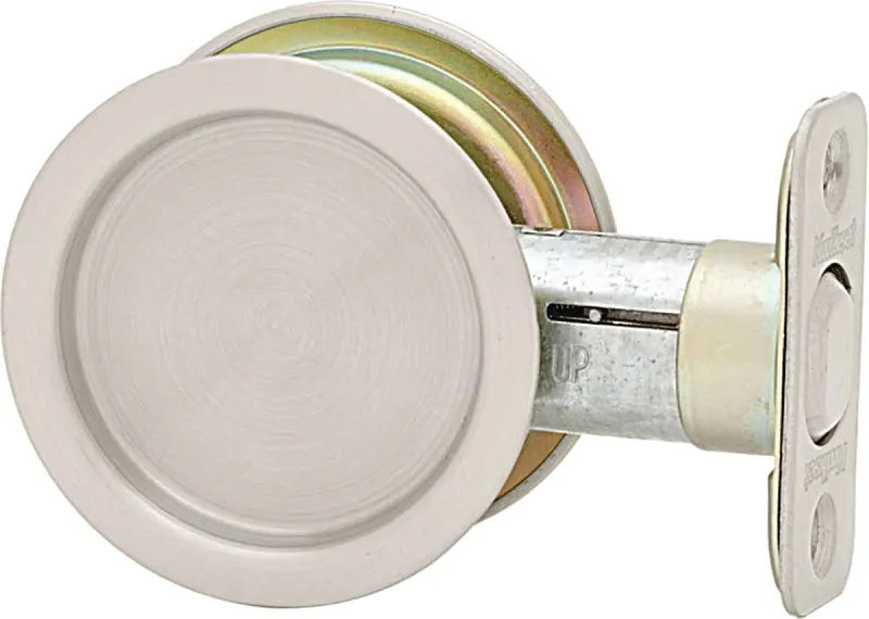 Kwikset 33426DROUNDPOCKET Passage Door Pull, Satin Chrome, 2-3/8 in Backset :EA: QUANTITY: 1