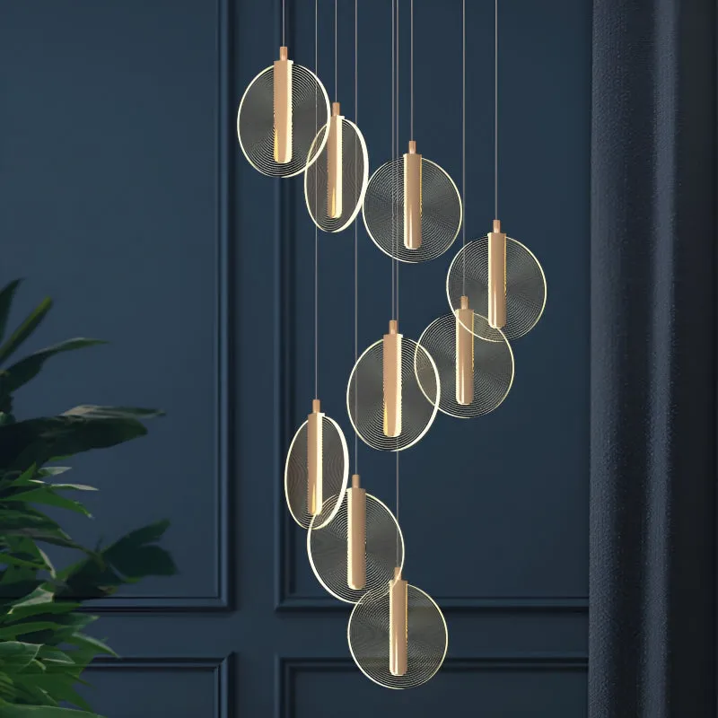 La Gaude | Elegant Gold Circles Magic Chandelier