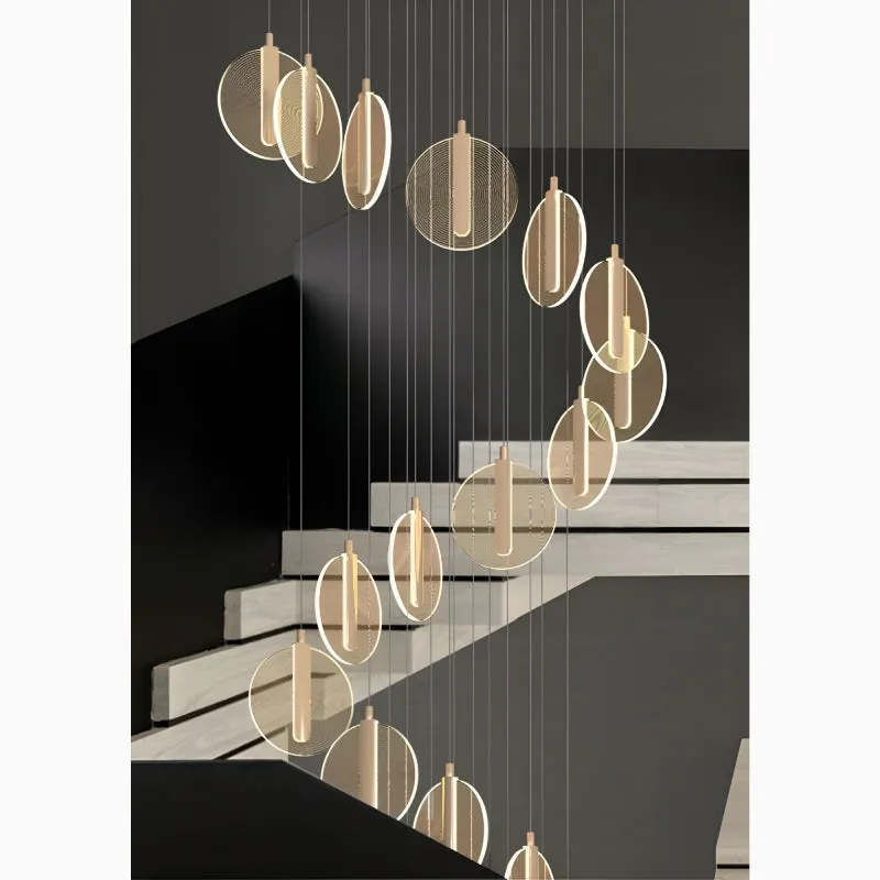 La Gaude | Elegant Gold Circles Magic Chandelier