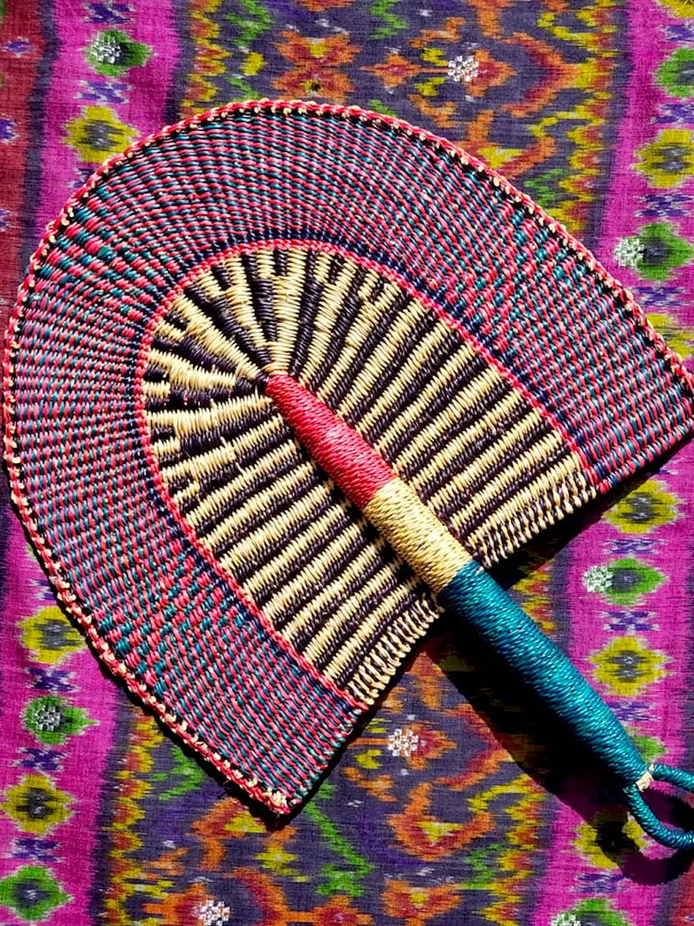 Large African Hand Woven Fan