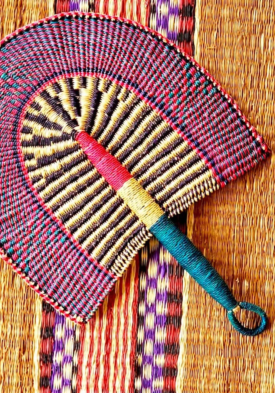 Large African Hand Woven Fan