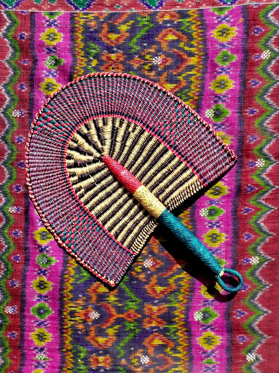 Large African Hand Woven Fan