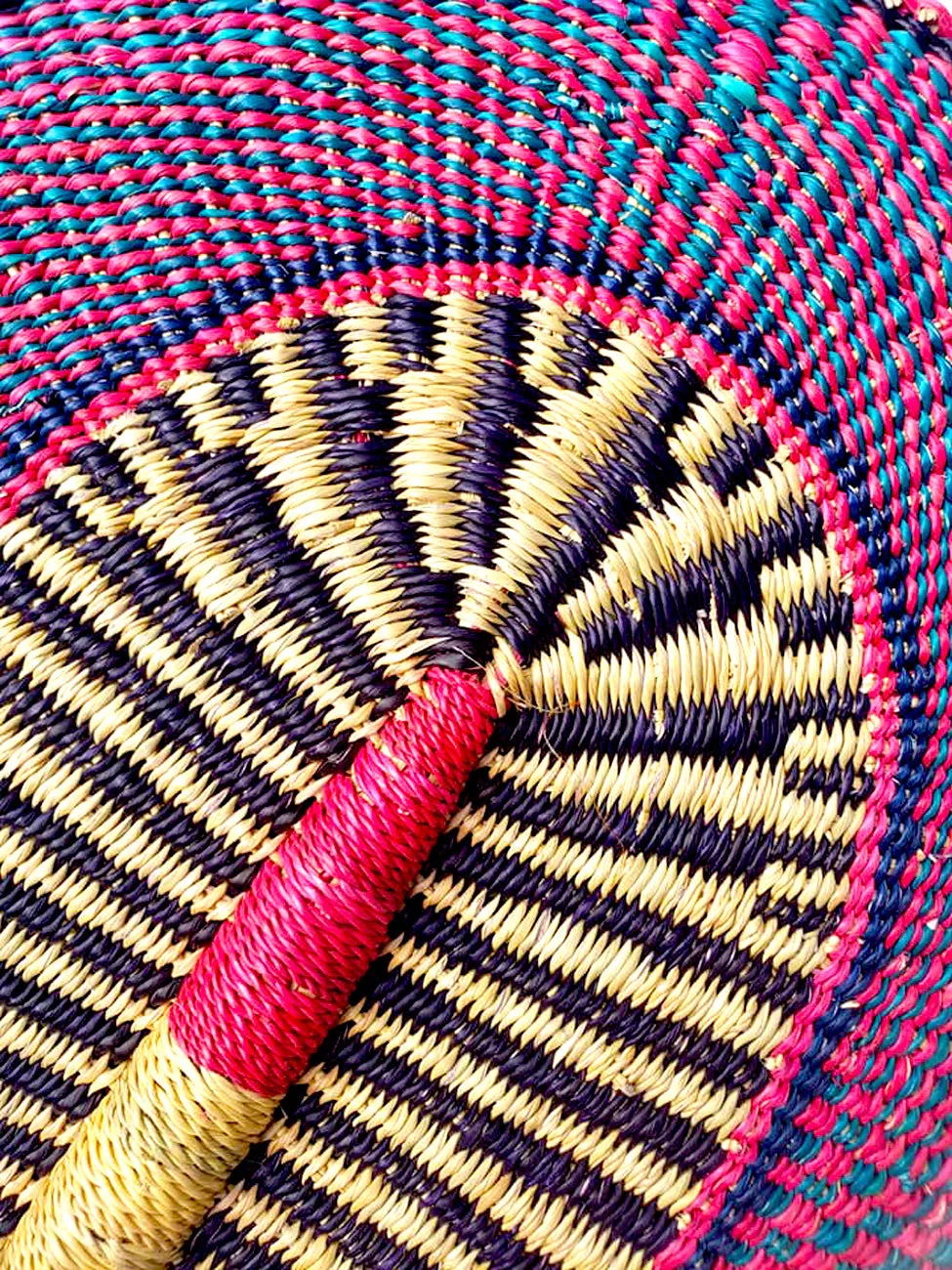 Large African Hand Woven Fan