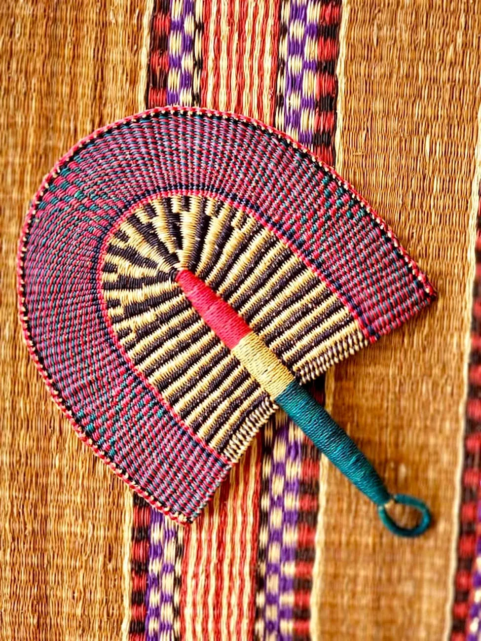 Large African Hand Woven Fan