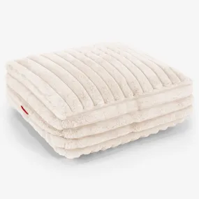 Large Floor Cushion - Ultra Plush Cord Cream