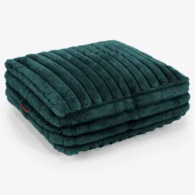 Large Floor Cushion - Ultra Plush Cord Teal