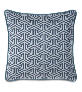 Le Monde Water Graphic Throw Pillow Cover 18x18