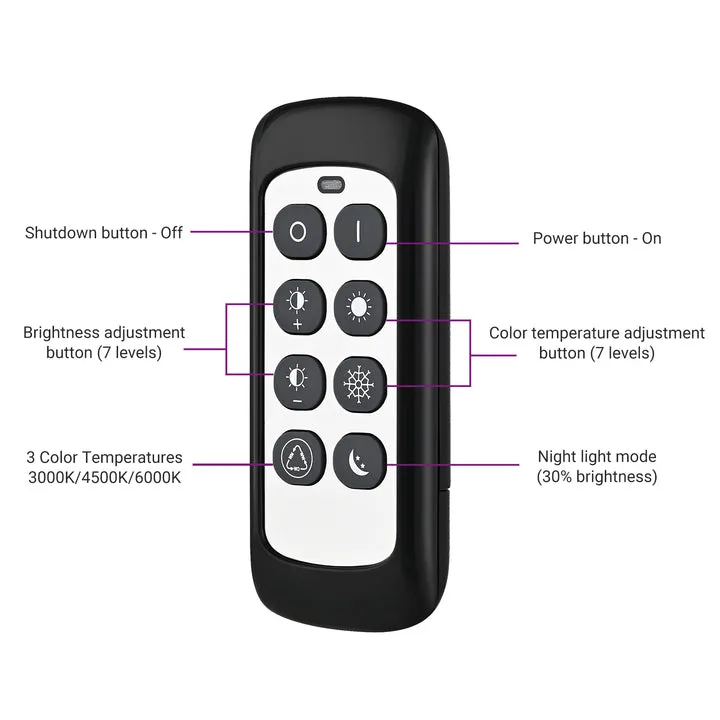 LED Corner Modern Floor Lamp with Remote Set of 2-HFLCB2C