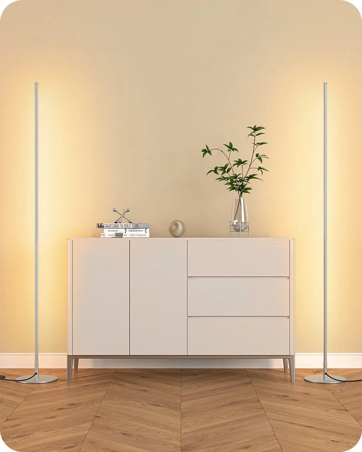 LED Corner Modern Floor Lamp with Remote Set of 2-HFLCB2C