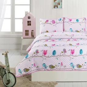 Leila Birds - 3 piece Kids Quilt Set